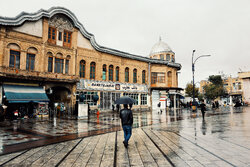 Hemedan kentinde sonbahar yağmuru