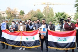 وقفة تضامنية ينظمها إتحاد طلّاب اليمن في إيران تضامناً مع "قرداحي"/ صور