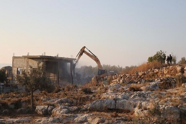 رژیم صهیونیستی یک مسجد را در جنوب نابلس تخریب کرد