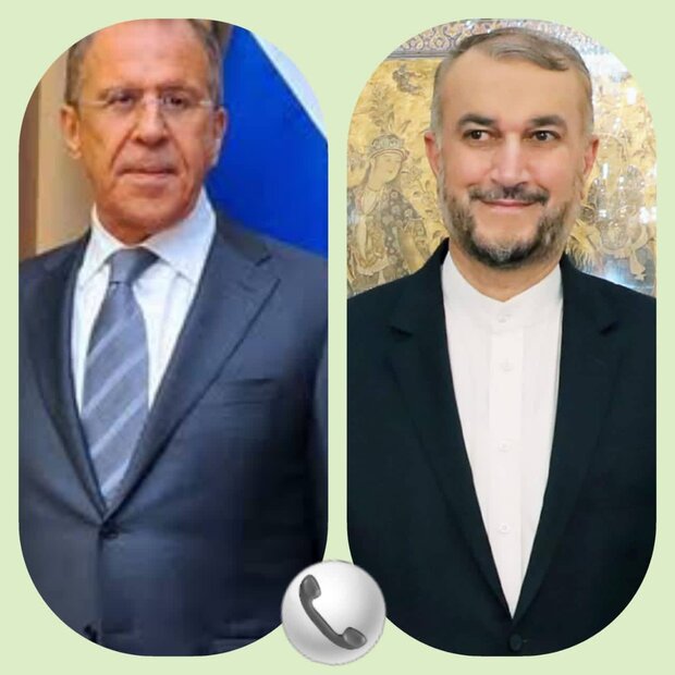 ایران اور روس کے وزراء خارجہ کی ٹیلیفون پر گفتگو/ ایرانی مطالبات کے حصول پر تاکید