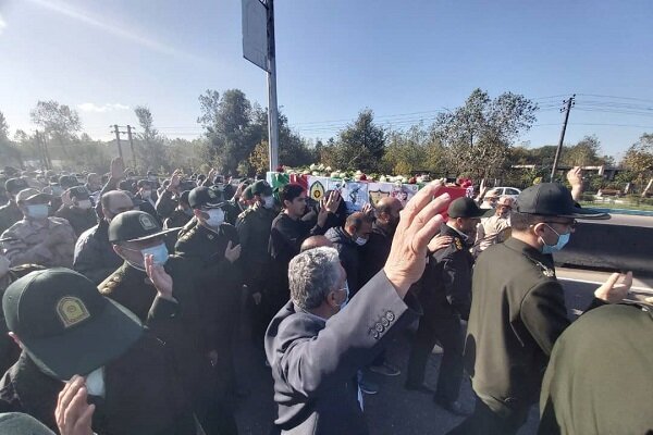 تشییع پیکر مطهر شهید «رضا هدایتی» در رشت