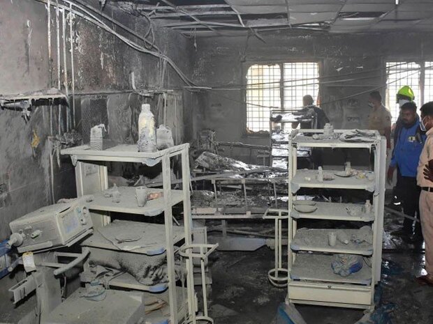  بھارت میں اسپتال کے کورونا وارڈ میں خوفناک آگ لگنے سے 11 افراد ہلاک