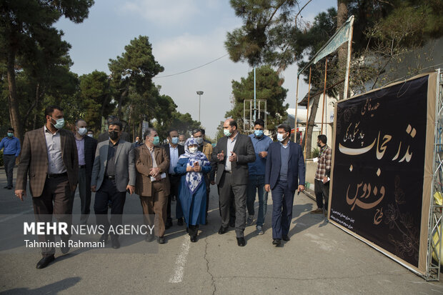 محسن منصوری استاندار تهران در آئین افتتاح نمایشگاه عفاف و حجاب حضور دارد