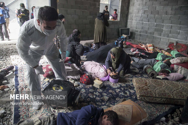 مانور امداد و نجات با پیش فرض زلزله در کرمانشاه