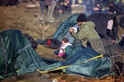 Göçmen krizi yaşanan Polonya -Belarus sınırından fotoğraflar