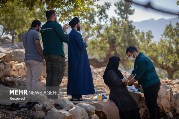 حضور داوطلبان جمعیت امام رضایی ها در اندیکا - خوزستان