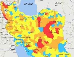 کاهش شهرهای قرمز کرونایی/ ۱۱۳ شهر در وضعیت آبی