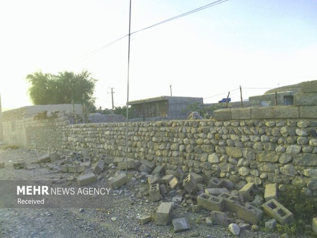 خسارات زلزله در روستای سیاهو - بندرعباس