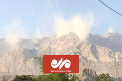 تصاویری از لحظه ریزش کوه در زلزله شدید هرمزگان