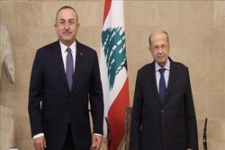 وزیر خارجه ترکیه و رئیس جمهور لبنان دیدار کردند