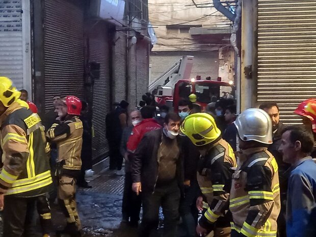 آتش سوزی در بازار قزوین