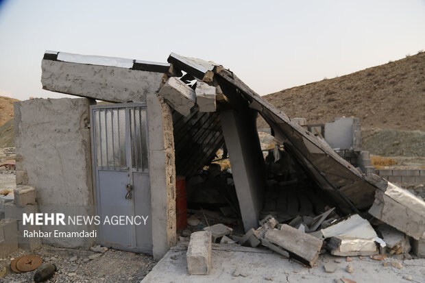 خسارت زلزله روستای گیشان غربی فین بندرعباس