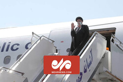 تصاویری از ورود رئیس جمهور به فرودگاه استان زنجان