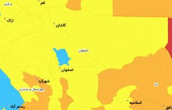 ۱۹ شهر اصفهان در وضعیت زرد کرونا قرار گرفت/۵ شهر در وضعیت آبی