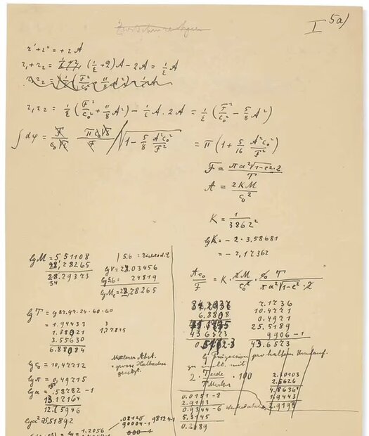 دست نوشته انیشتین ۱۳ میلیون دلار فروخته شد