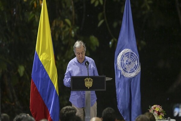 سفر دبیرکل سازمان ملل به کلمبیا