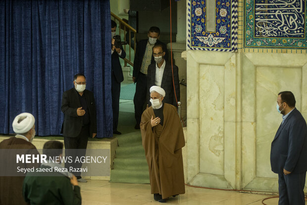 ورود حجت‌الاسلام  کاظم صدیقی رئیس ستاد امر به معروف و نهی از منکر کشور بهمصلای امام خمینی (ره)