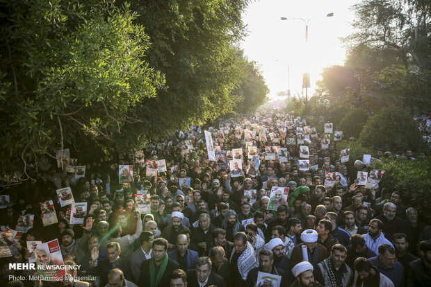 تشییع شهید سپهبد قاسم سلیمانی در اهواز