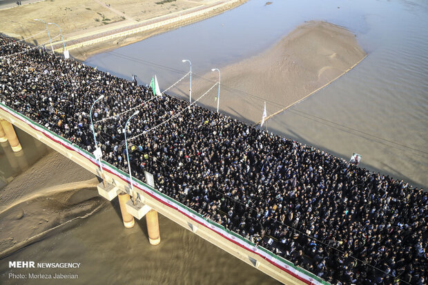 تشییع شهید سپهبد قاسم سلیمانی در اهواز