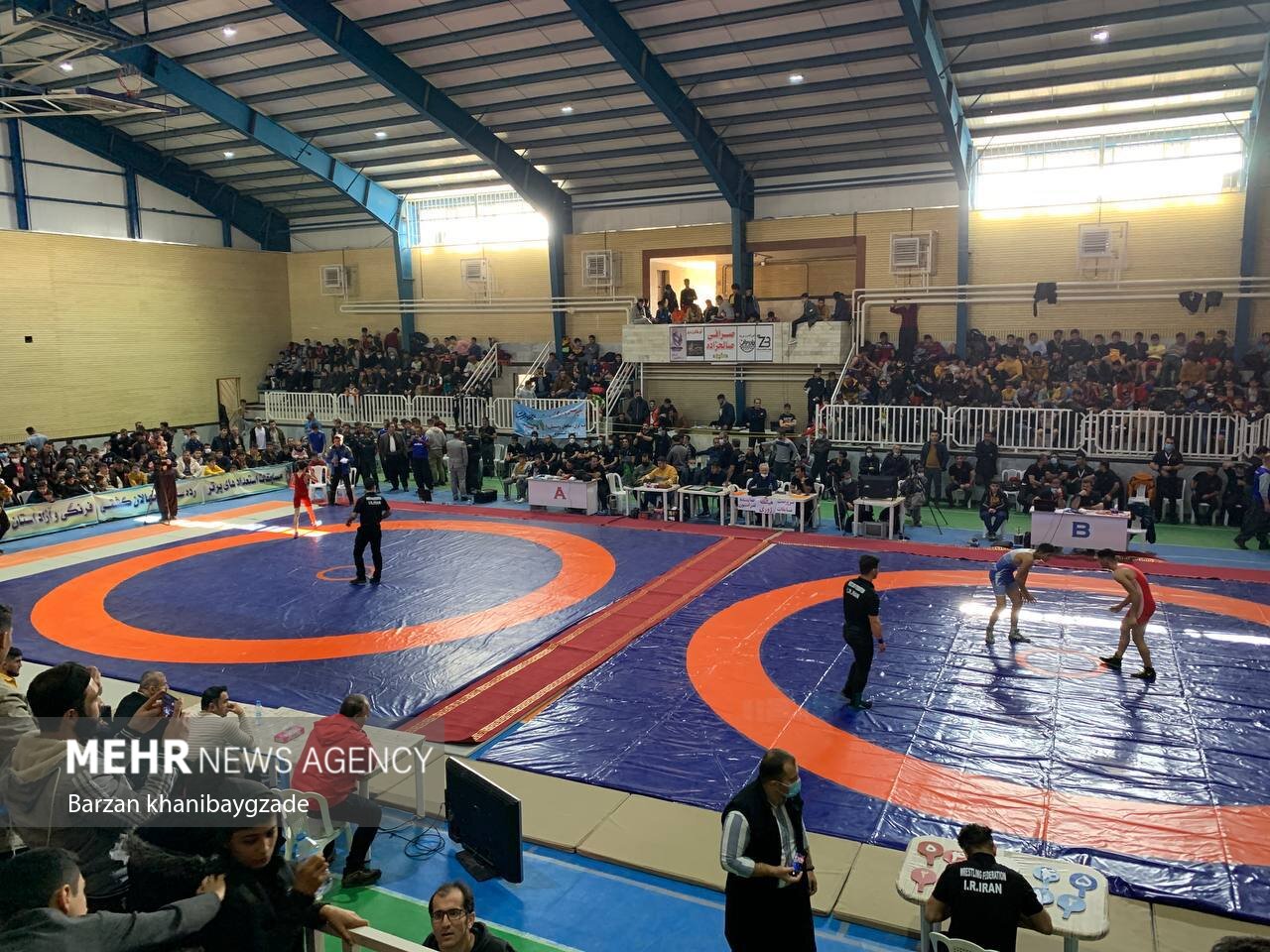 مسابقات کشتی فرنگی و آزاد رده سنی نونهالان در بانه