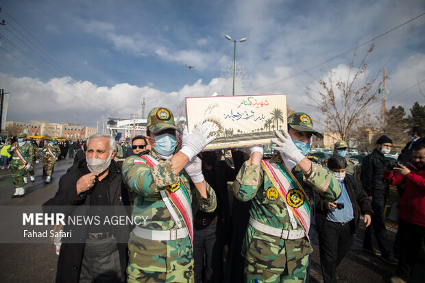 استقبال از پنج شهید دفاع مقدس در قزوین