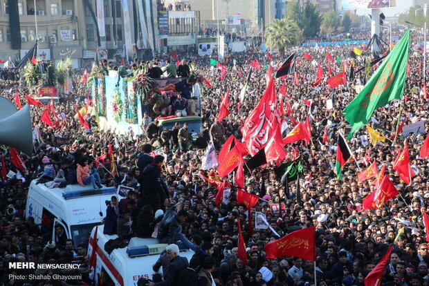 تشییع پیکر شهید سپهبد قاسم سلیمانی در کرمان