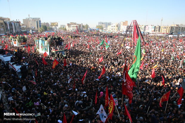 تشییع پیکر شهید سپهبد قاسم سلیمانی در کرمان