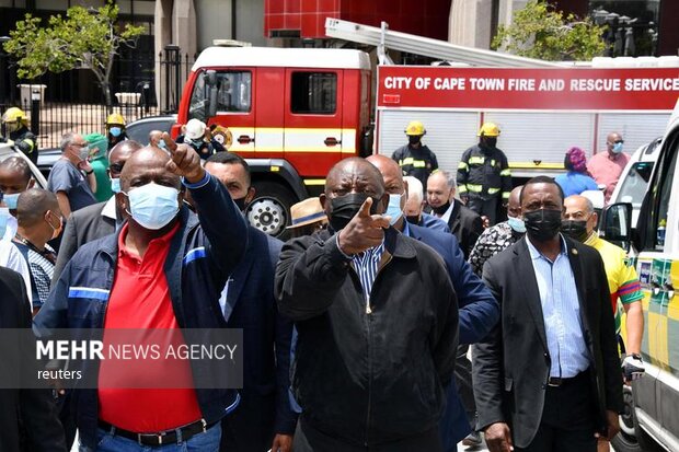 آتش سوزی در پارلمان آفریقای جنوبی