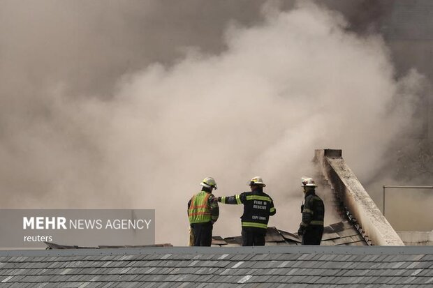 آتش سوزی در پارلمان آفریقای جنوبی