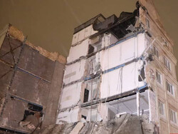 گود برداری غیر اصولی در نسیم شهر حادثه ساز شد/ریزش ساختمان ۵ طبقه