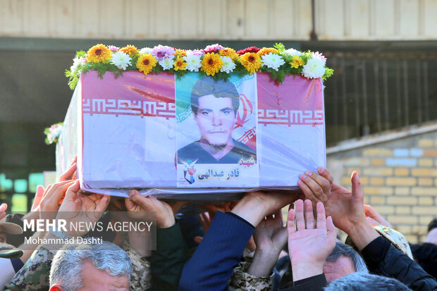تشییع و تدفین پیکر شهید قادر عبدالهی در اردبیل