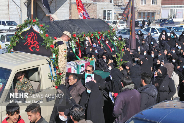 تشییع و تدفین پیکر شهید قادر عبدالهی در اردبیل