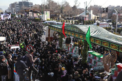 تشییع پیکرهای مطهر ۱۵۰ شهید گمنام دفاع مقدس در تهران _۱
