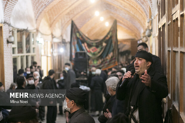 عزاداری شهادت حضرت زهرا (س) در بازار قدیمی تبریز