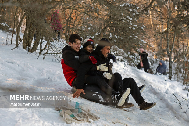 A Snowy day in Kiasar mountains of Mazandaran 