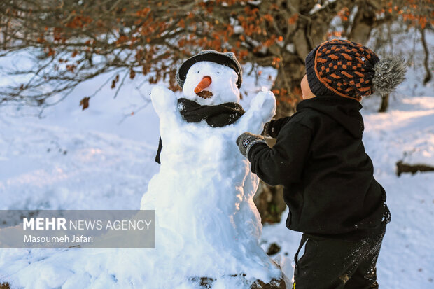 A Snowy day in Kiasar mountains of Mazandaran 