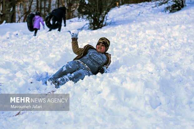 A Snowy day in Kiasar mountains of Mazandaran 