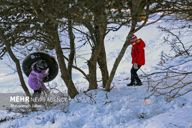 A Snowy day in Kiasar mountains of Mazandaran 