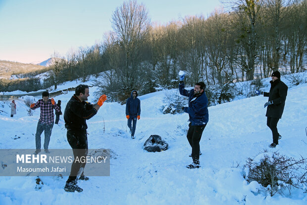 A Snowy day in Kiasar mountains of Mazandaran 