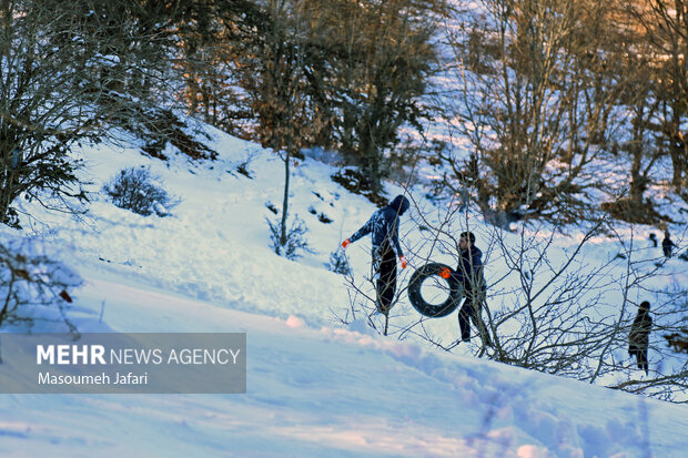 A Snowy day in Kiasar mountains of Mazandaran 