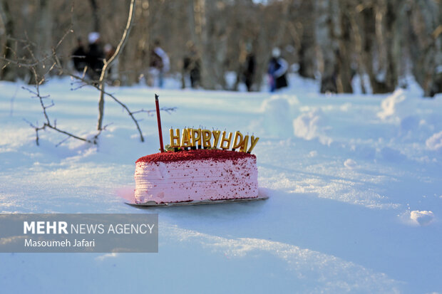 A Snowy day in Kiasar mountains of Mazandaran 