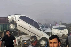 تصادف زنجیره ای درآزادراه زنجان ۶ مصدوم برجا گذاشت