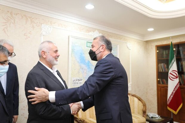 Emir Abdullahiyan, Hamas Siyasi Büro Başkanı Heniyye'yi kabul etti
