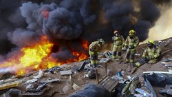 آتش سوزی در شهرک صنعتی اشتهارد 