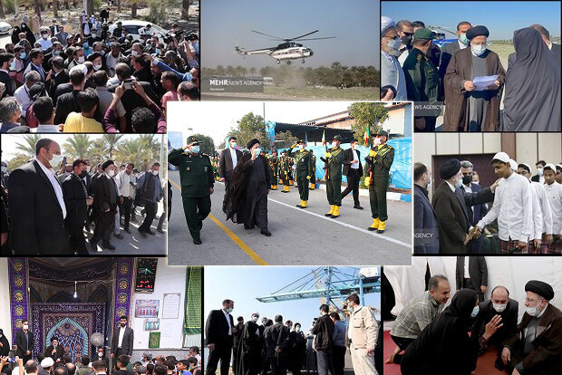 دومین روز سفر دولت به هرمزگان/ رئیسی:کارهای زیادی در قشم انجام شده است/ بازدید از پروژه پل خلیج‌فارس