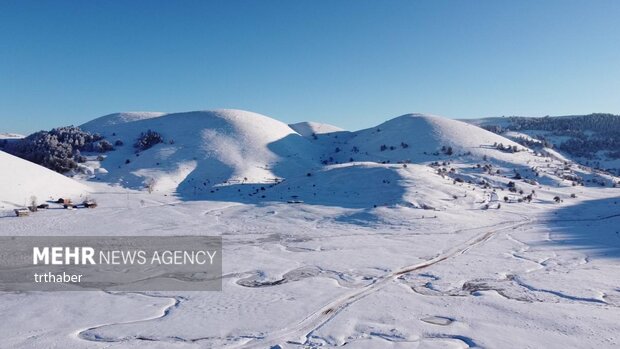 مناظر زیبای زمستانی در دریاچه آبانت