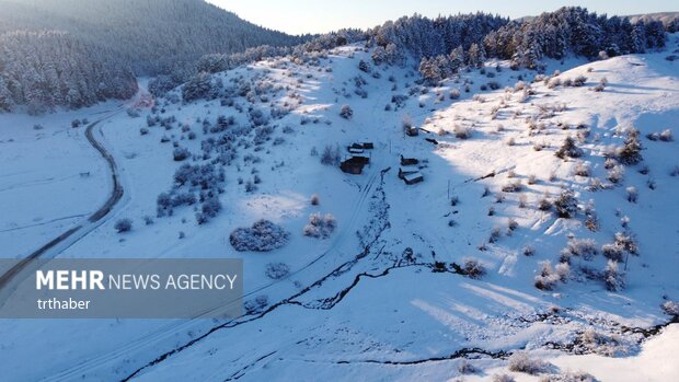 مناظر زیبای زمستانی در دریاچه آبانت