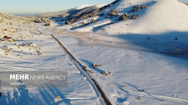 مناظر زیبای زمستانی در دریاچه آبانت