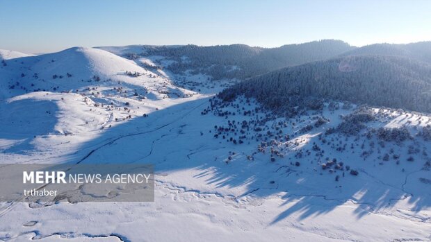 مناظر زیبای زمستانی در دریاچه آبانت