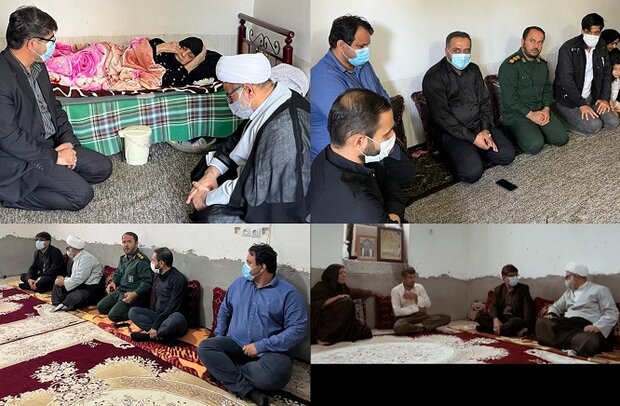 مسئولین شهرستان کنگان با خانواده شهدا دیدار کردند